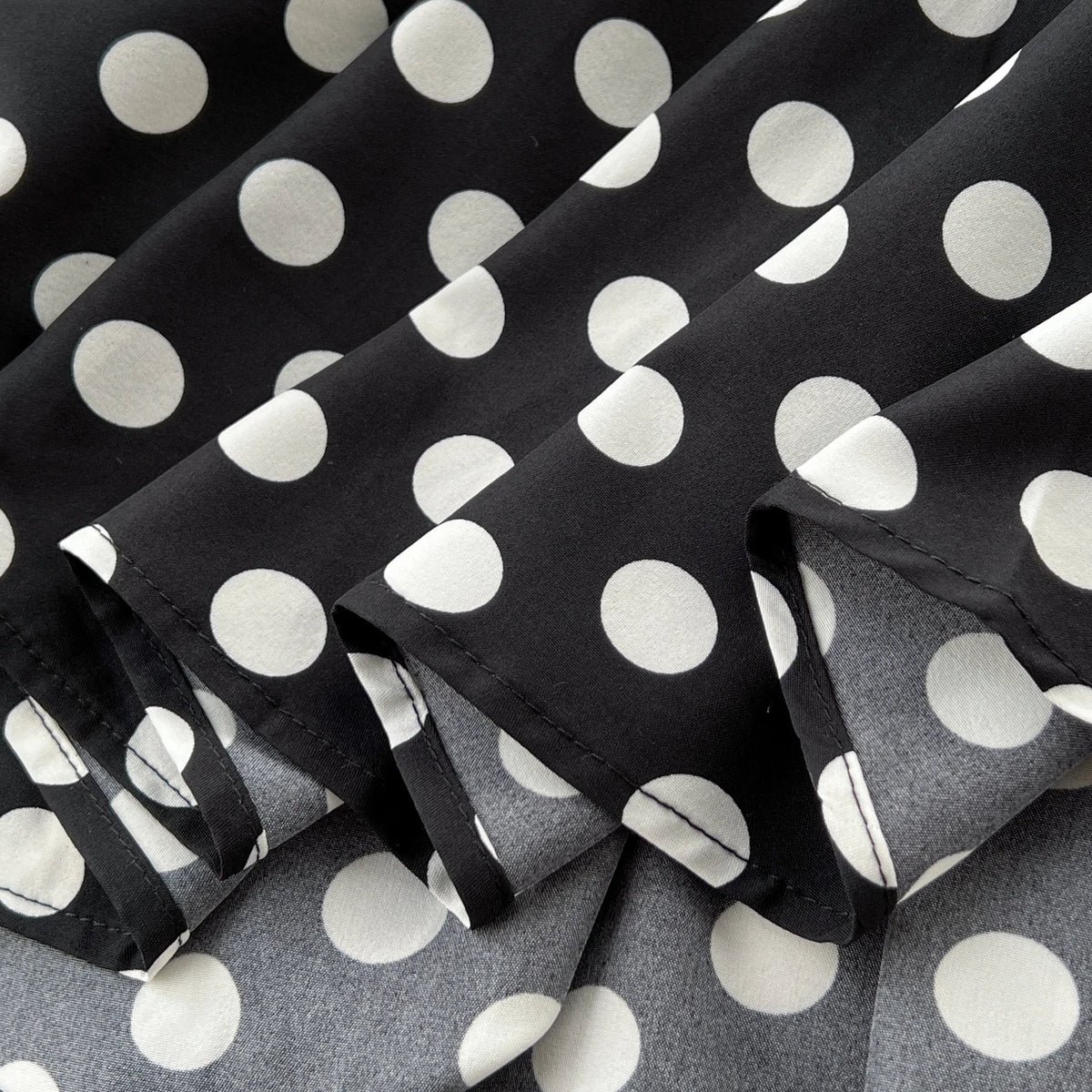 Patchwork Pleated Dot Sleeveless Dress