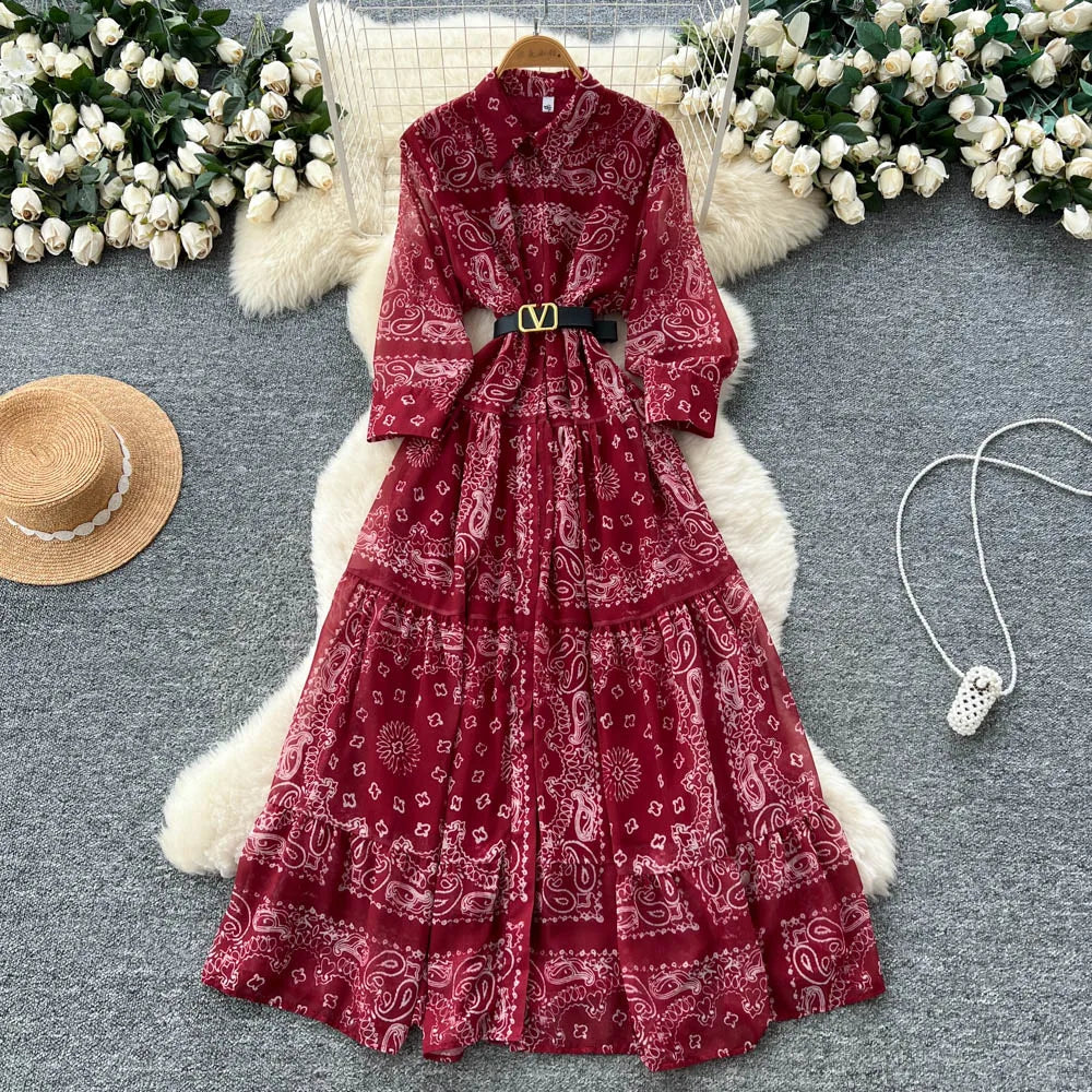 Single Breasted Long Sleeve Shirt Dress