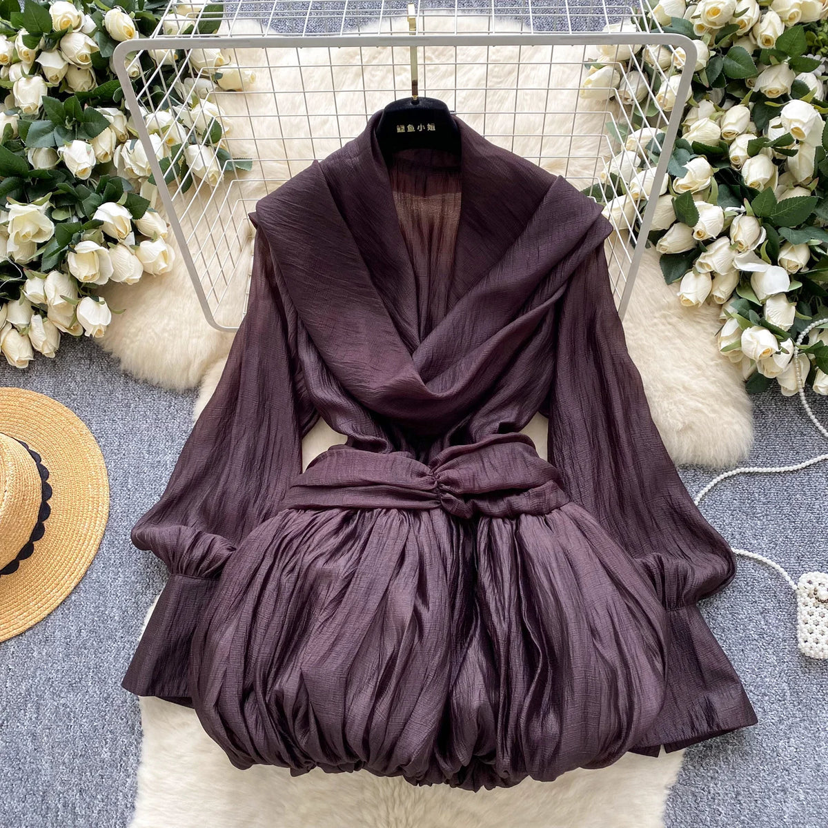 Swing Collar Loose Dress