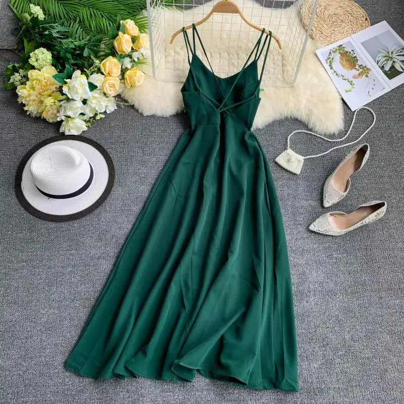 Backless Bandage Boho Slip Sundress