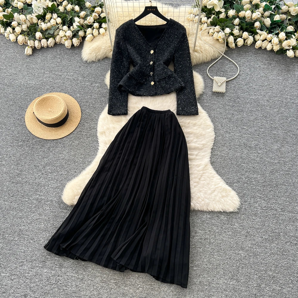 Single Breasted Mesh High Waist Set