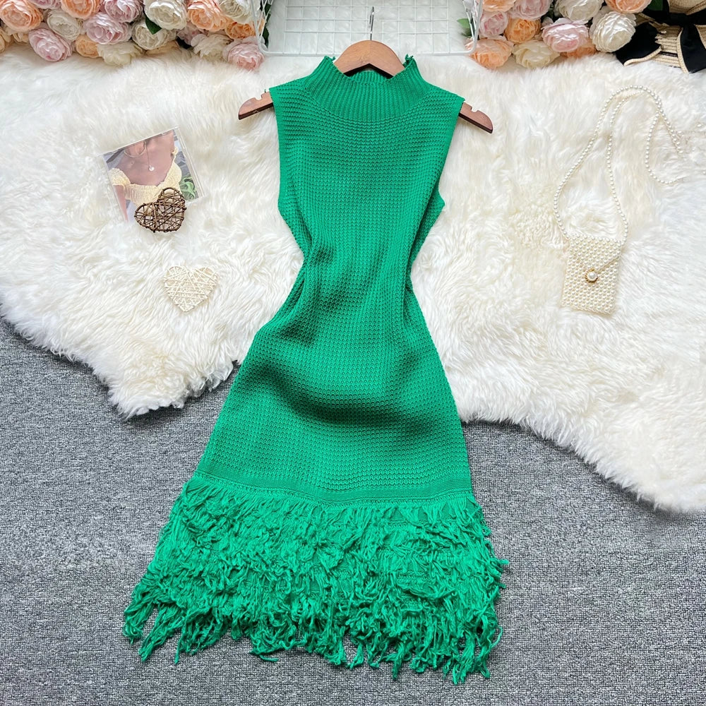 Openwork Sleeveless Bodycon Party Dress