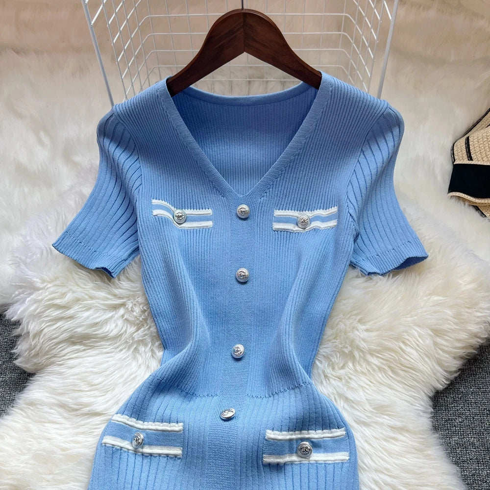 Stretch Knit Bodycon Maxi Dress