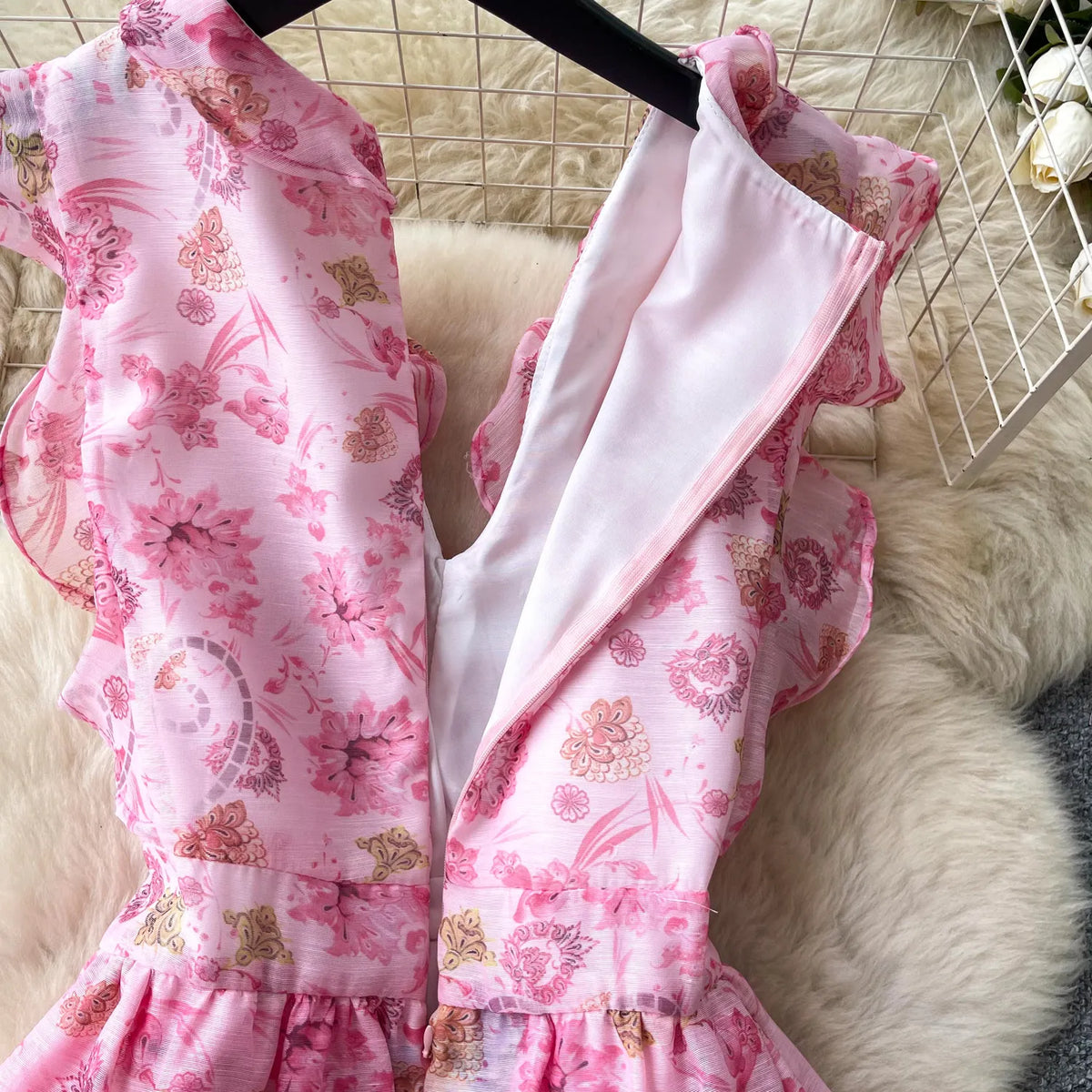 Floral Sleeveless V-Neck Maxi Dress