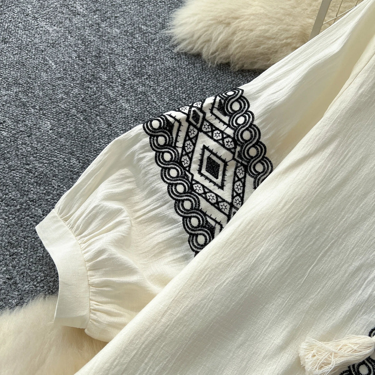 Ruched Boho Maxi Dress