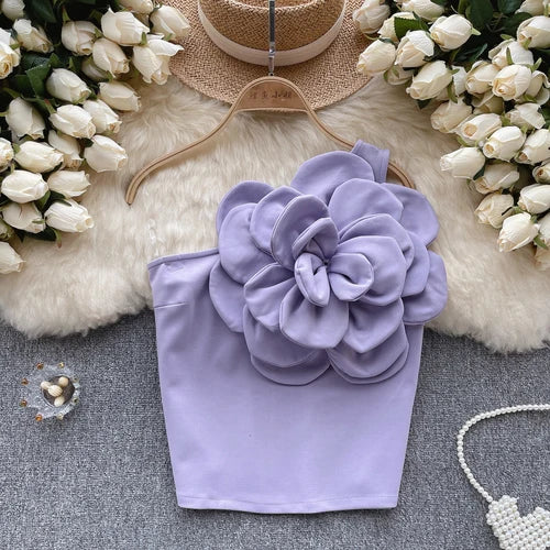 Floral Asymmetric Tube Cami Top