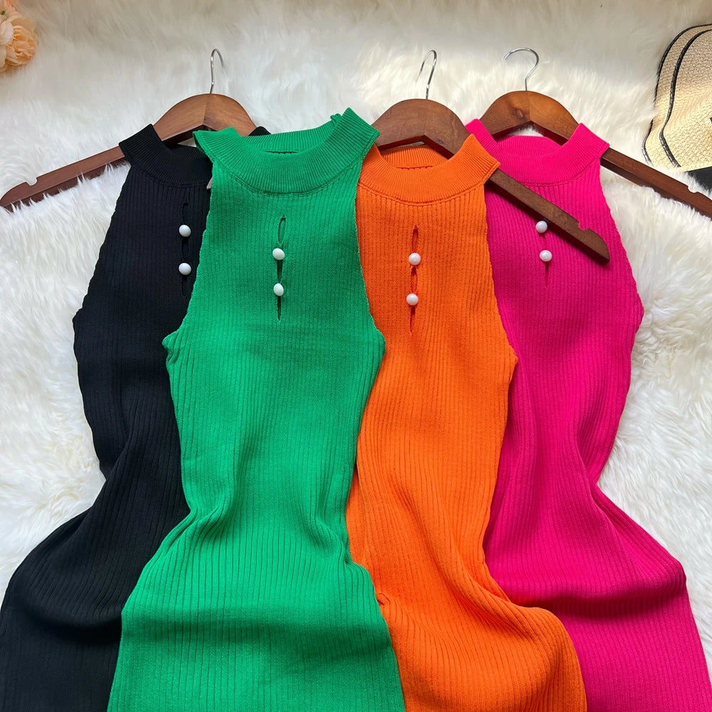 Ruffled Knit Bodycon Party Dress