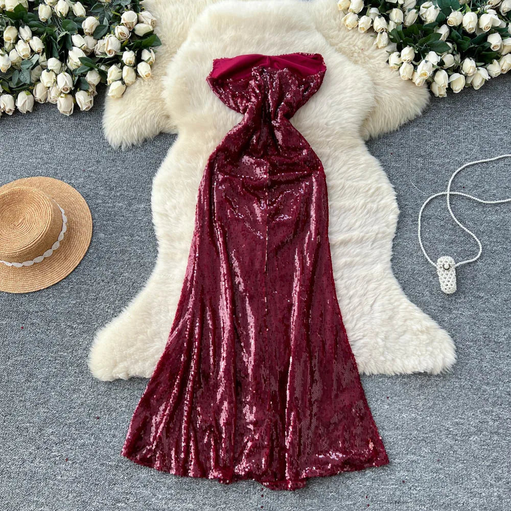 Off-Shoulder Slim Party Dress