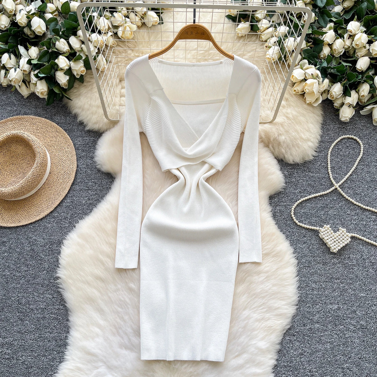 Long Sleeve Bodycon Pencil Dress