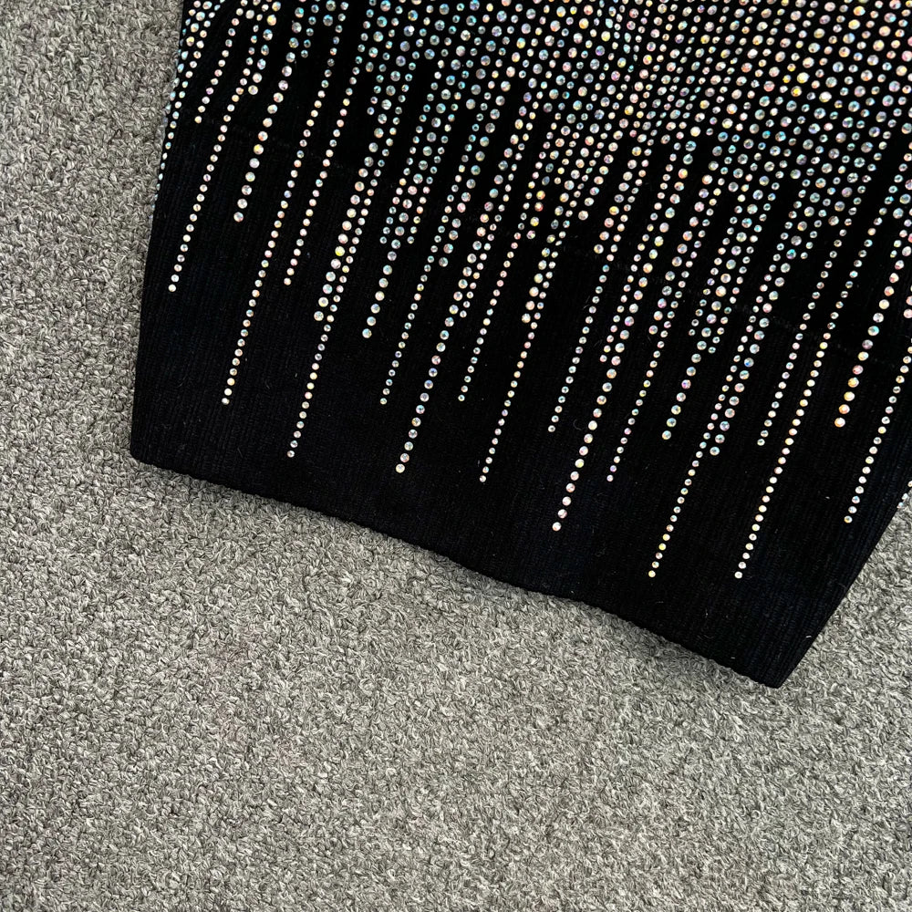 Glitter Sequin Corset Crop Top