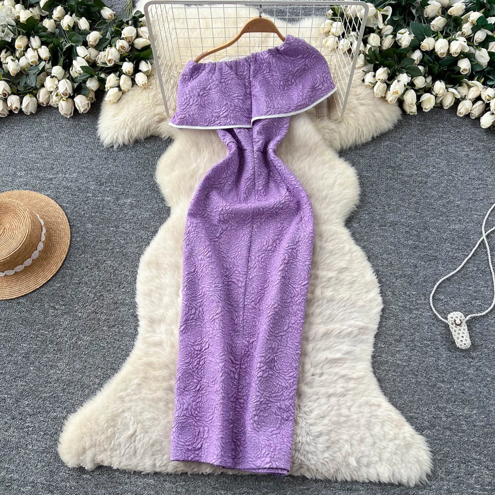 Ruffle Spliced Sleeveless Pencil Dress