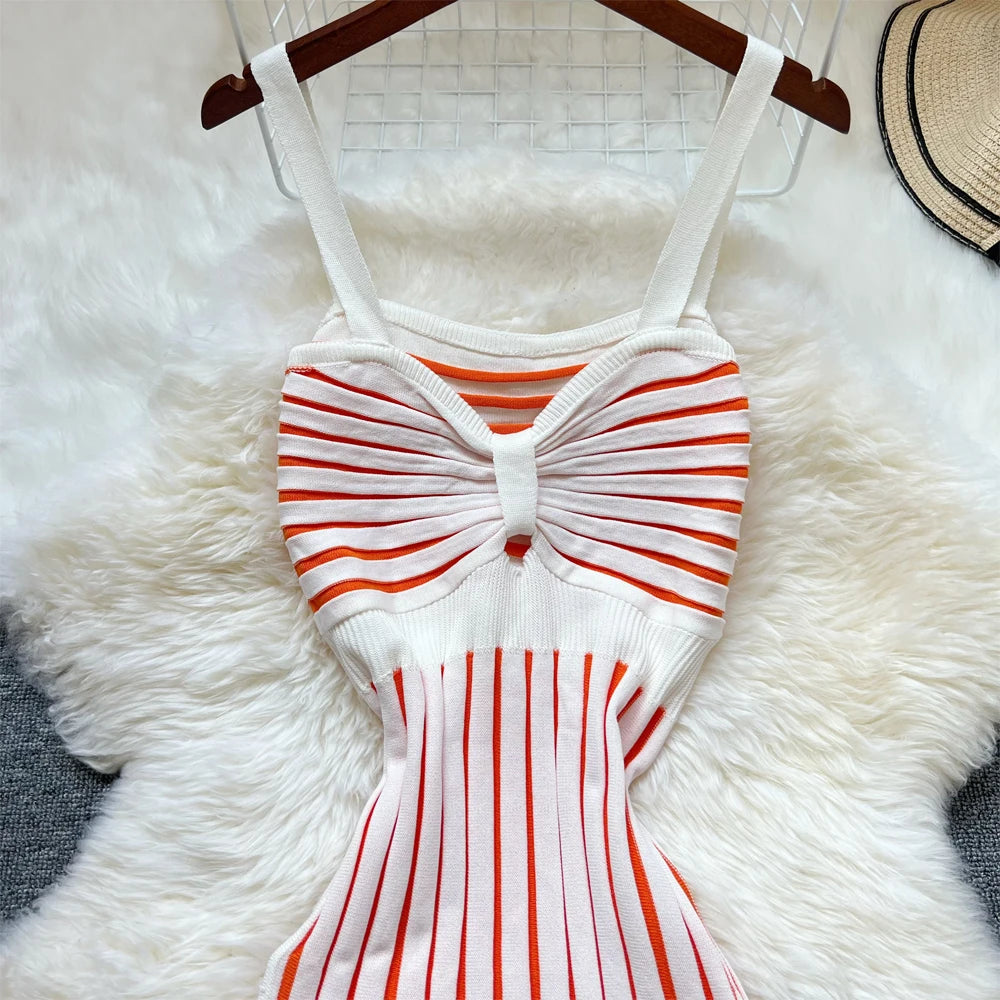 Strappy High Waist Bodycon Mini Dress