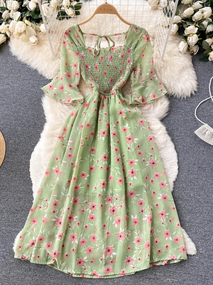 Floral Chiffon Summer Dress