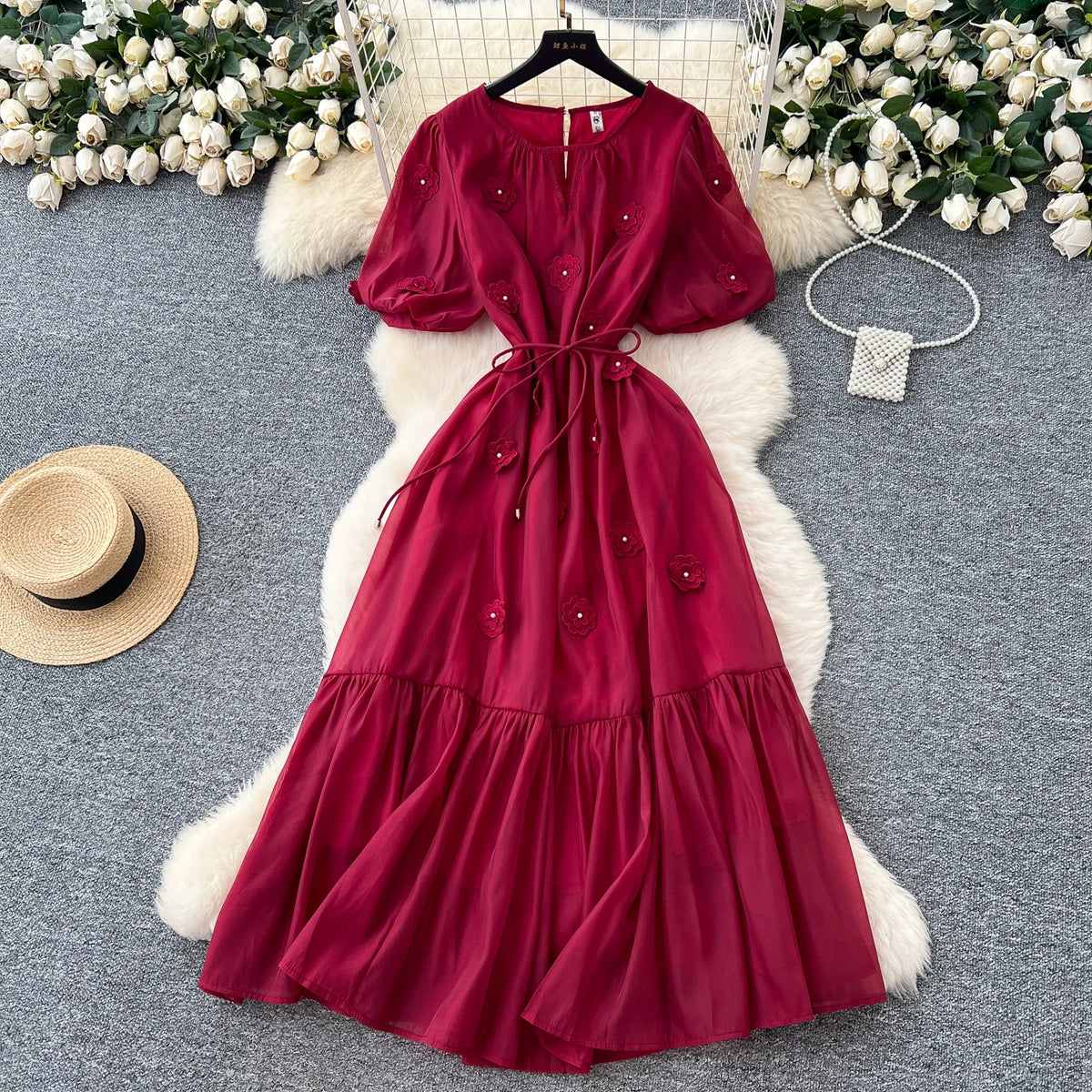 Cutout Short Sleeve Party Dress
