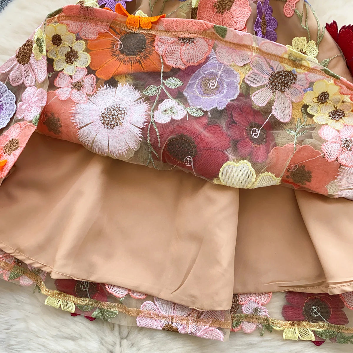 Floral Embroidered Boho Beach Sundress