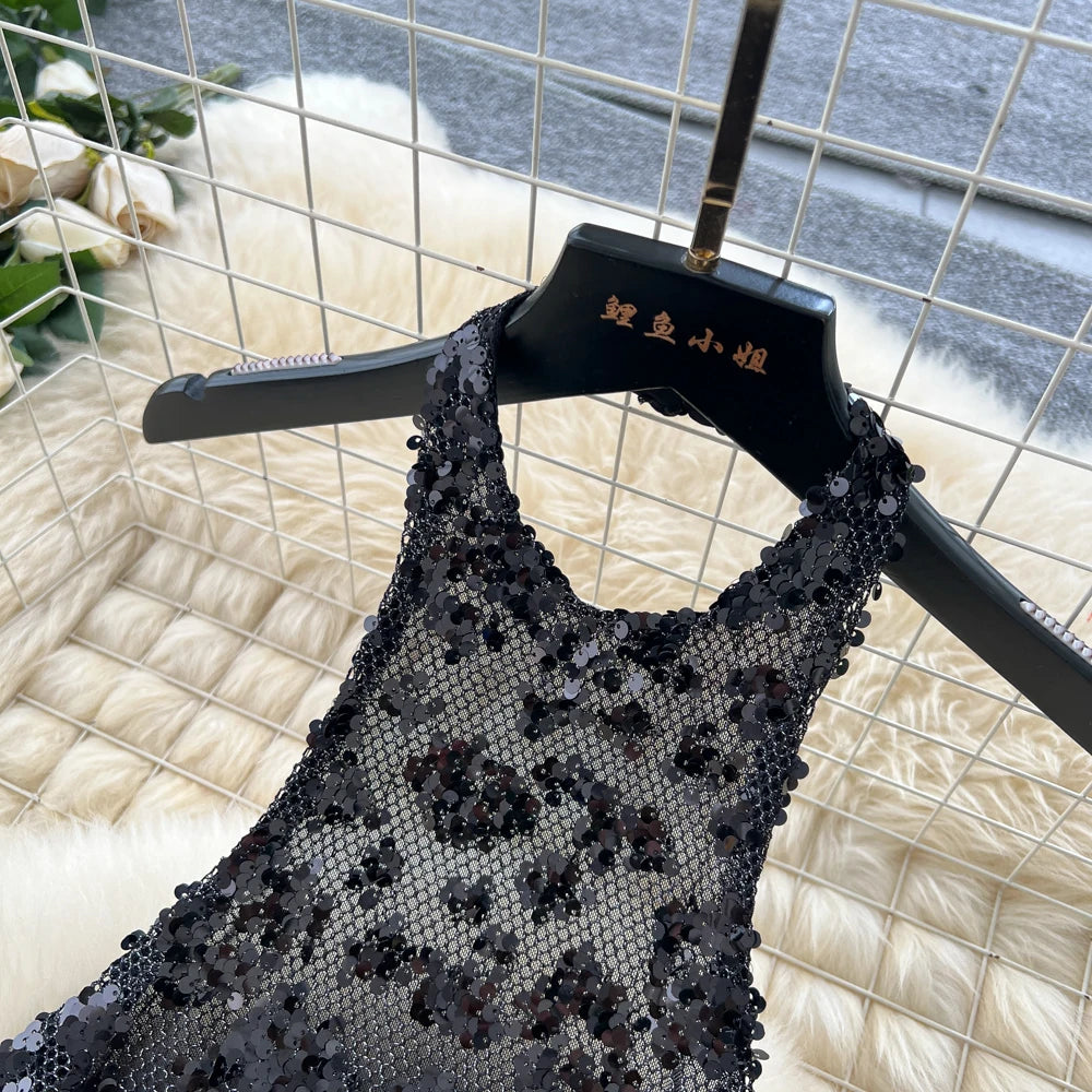 Sequin Sleeveless Party Dress