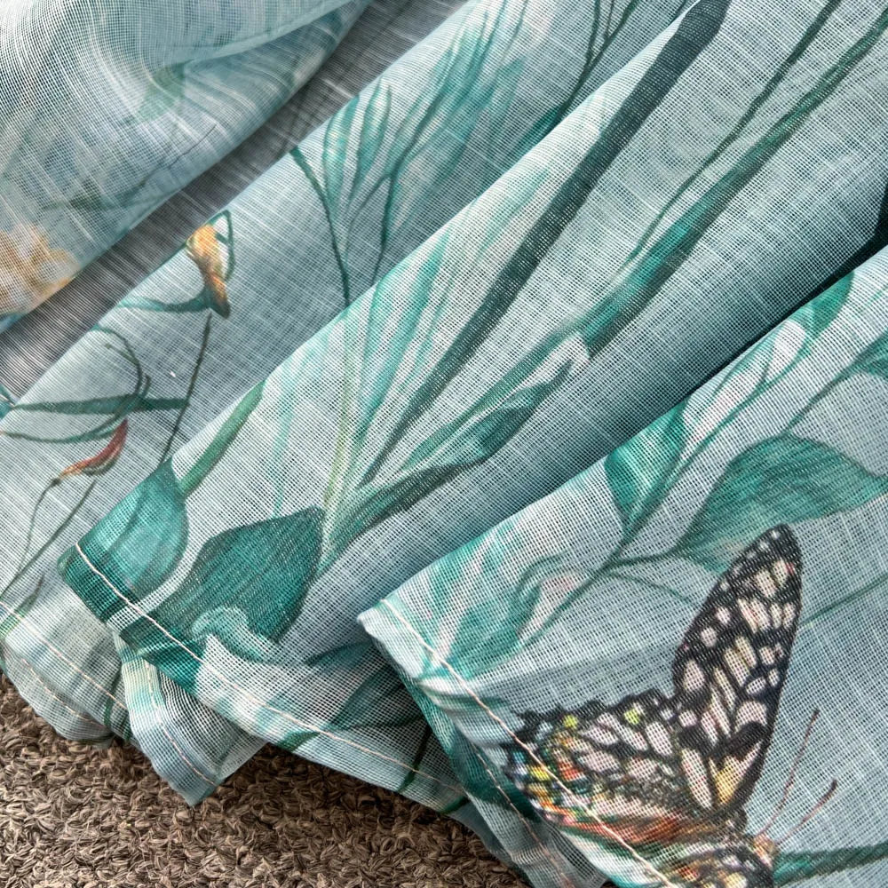 Spliced Print A-Line Party Dress