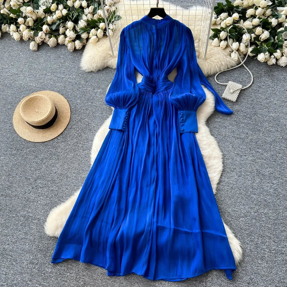 Butterfly Satin Mesh Evening Dress