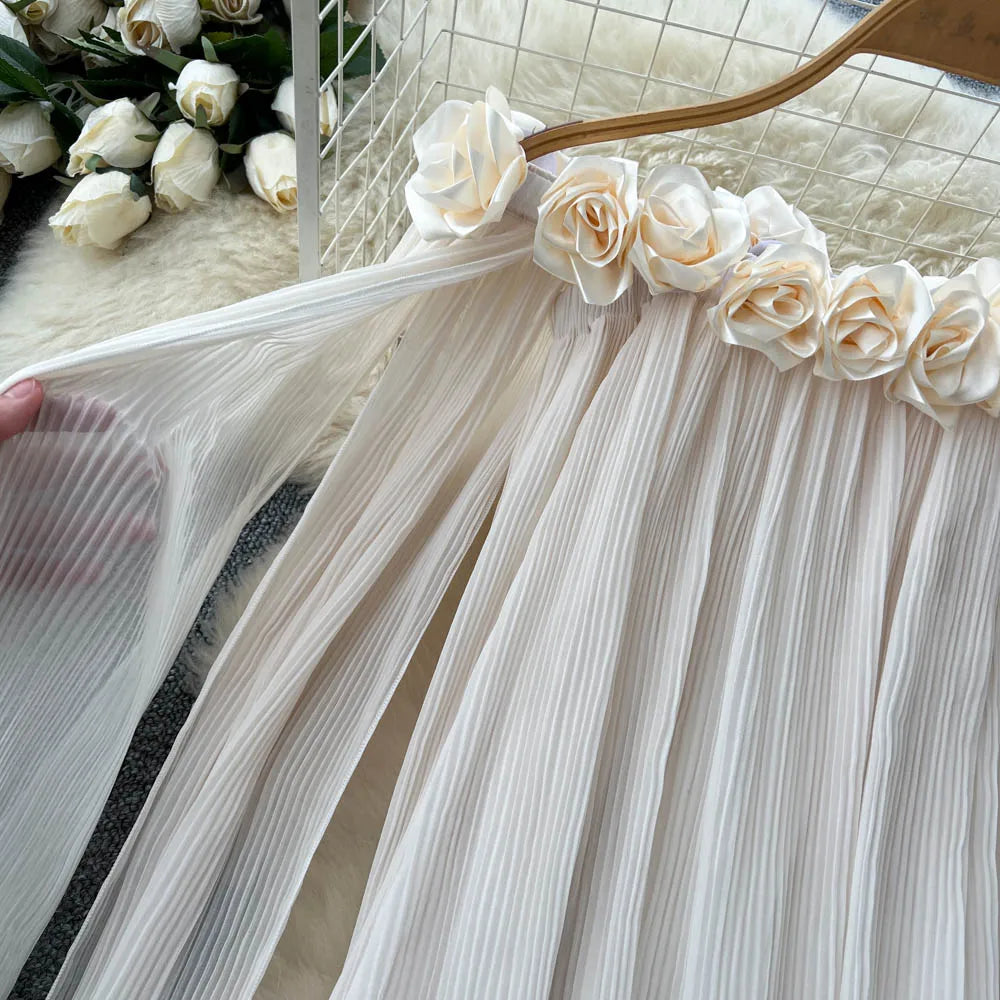 Sleeveless Chiffon Sculpted Evening Dress