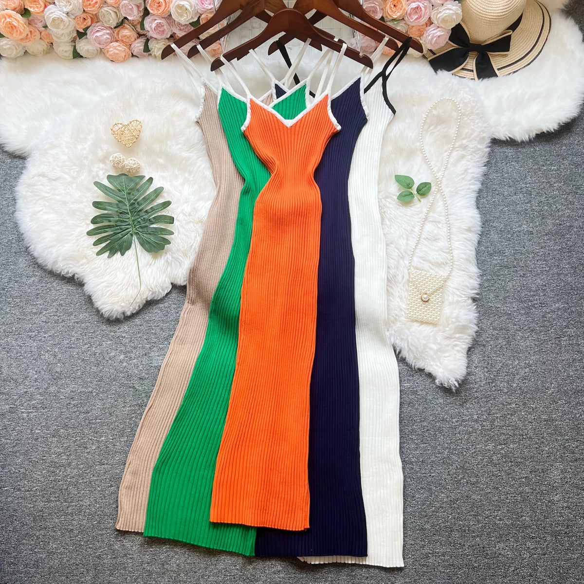 Ribbed Knit Bodycon Maxi Dress