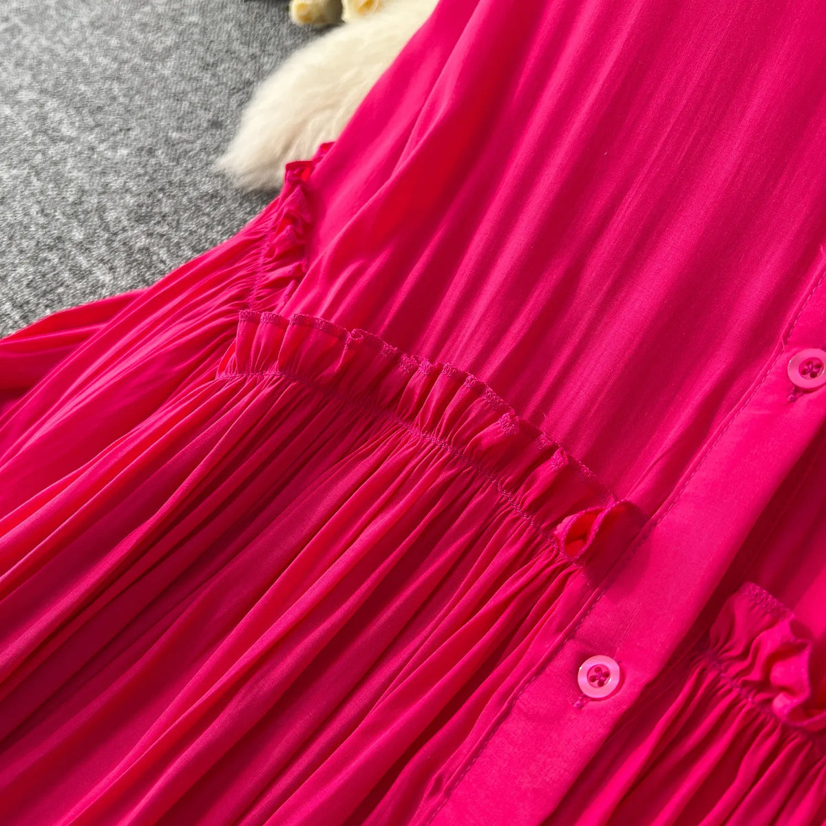 Loose Lantern Sleeve Maxi Dress