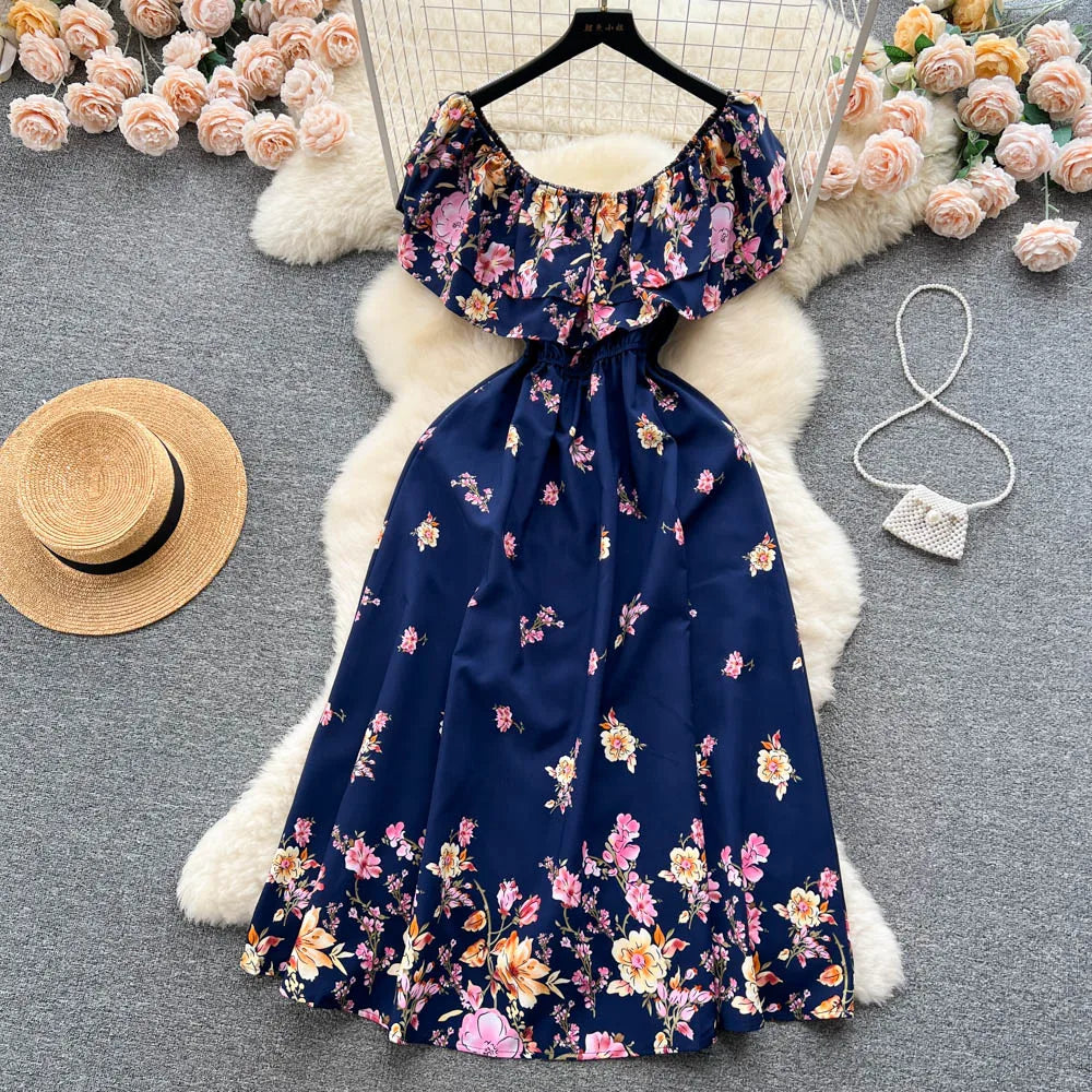 Floral Ruffle Boho Maxi Sundress