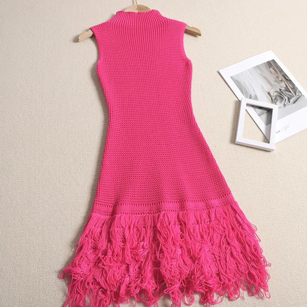 Tassel Bodycon Mini Dress