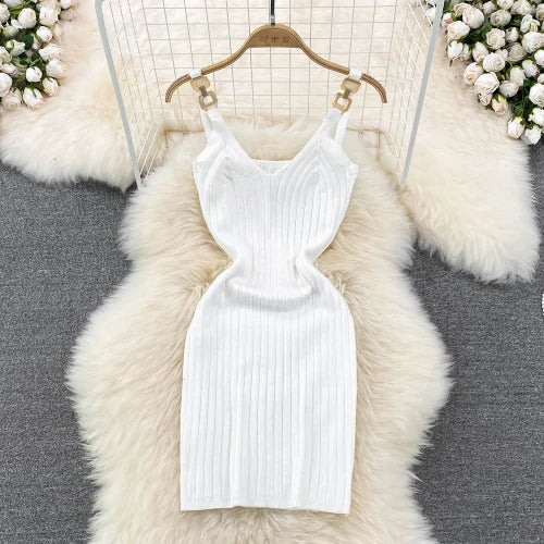 Off-Shoulder Crochet Backless Bodycon Dress