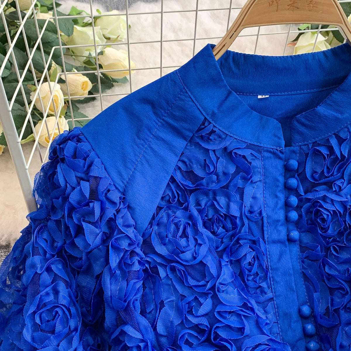 Puff Sleeve Lace-Up A-Line Dress