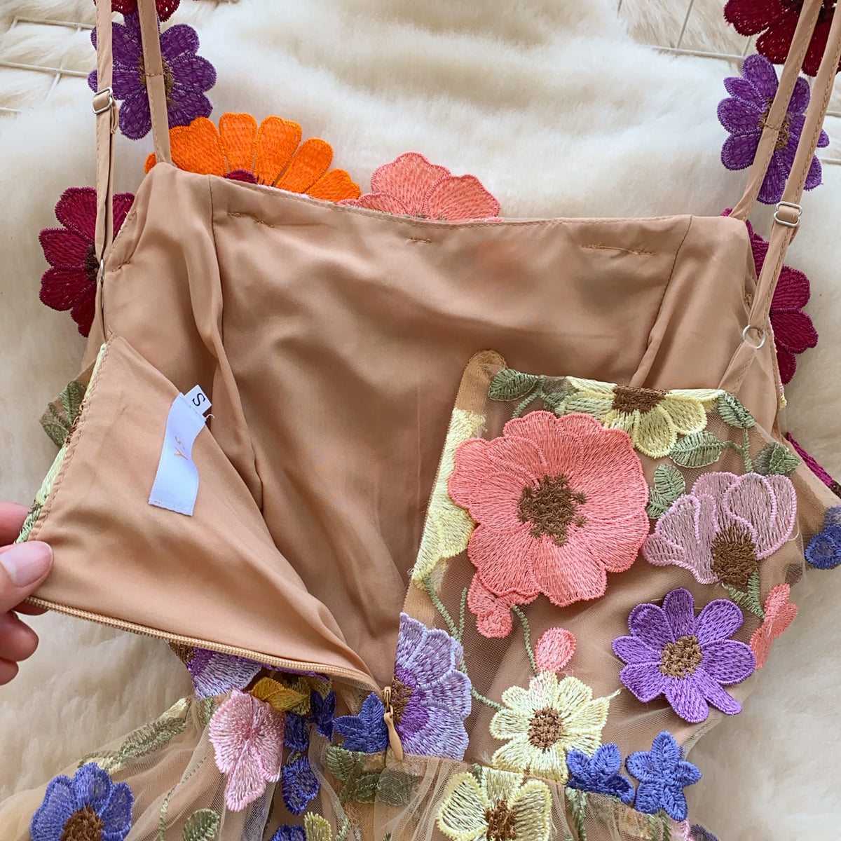 Floral Embroidered Boho Beach Sundress