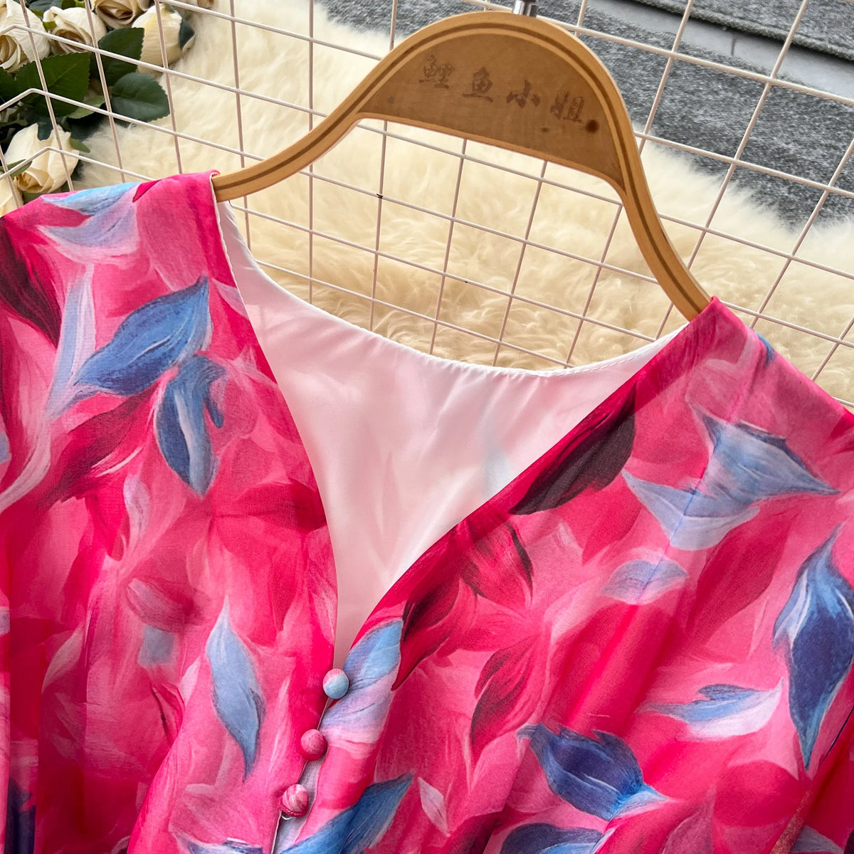 Sweet Lantern Sleeve Party Dress