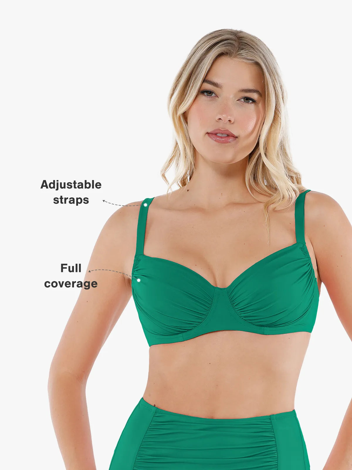 Şekillendirici Buruşuk Balenli Bikini Üstü