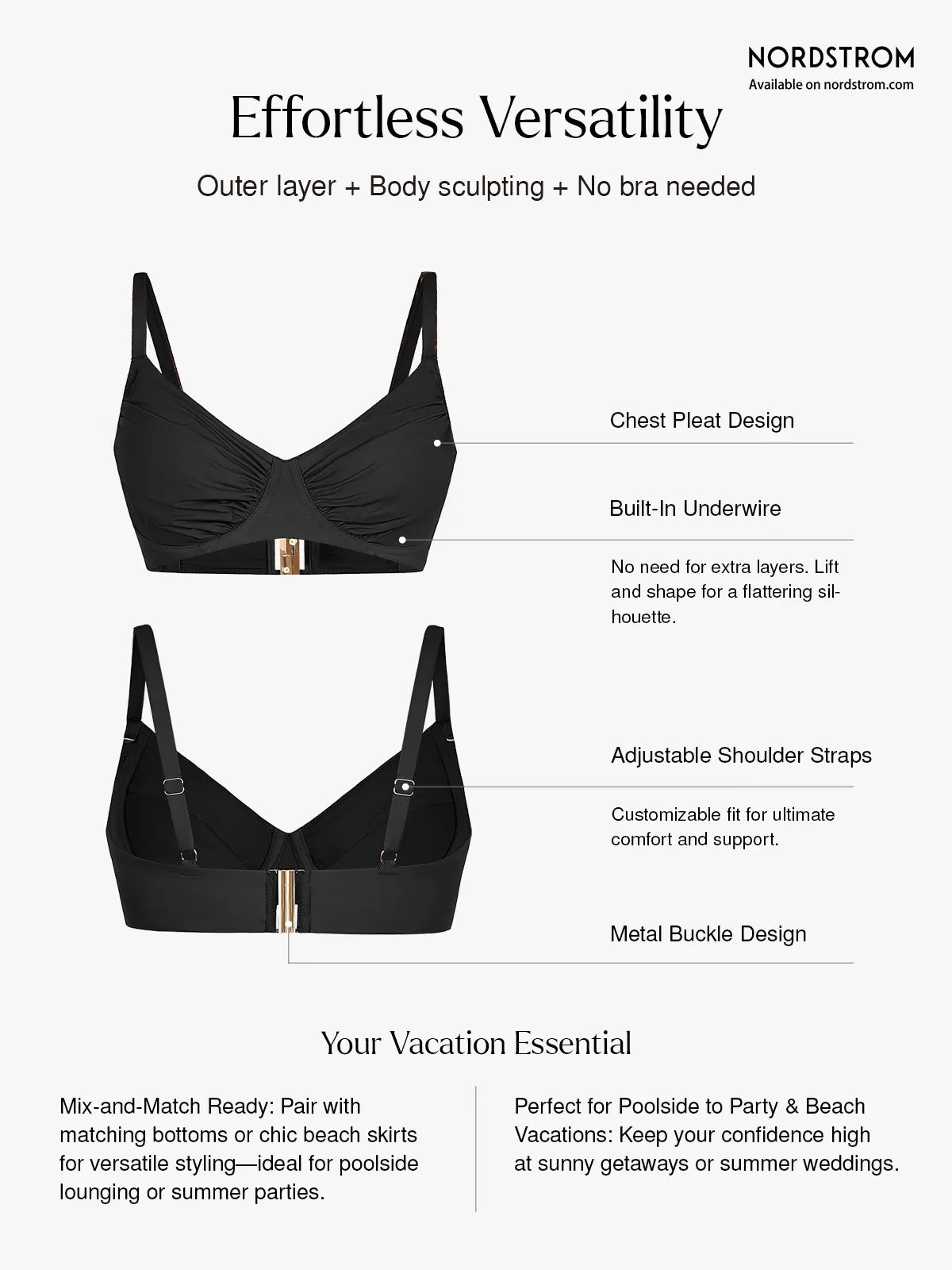 Şekillendirici Buruşuk Balenli Bikini Üstü