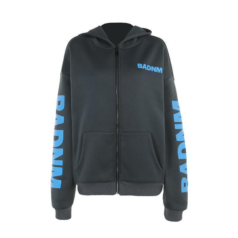 Yazı Baskılı Sweat Mont