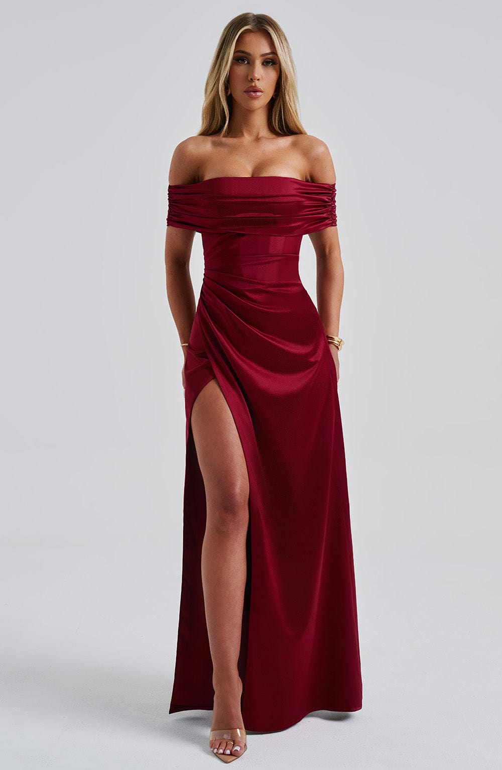 Gwendolyn Maxi Elbise - Bordo