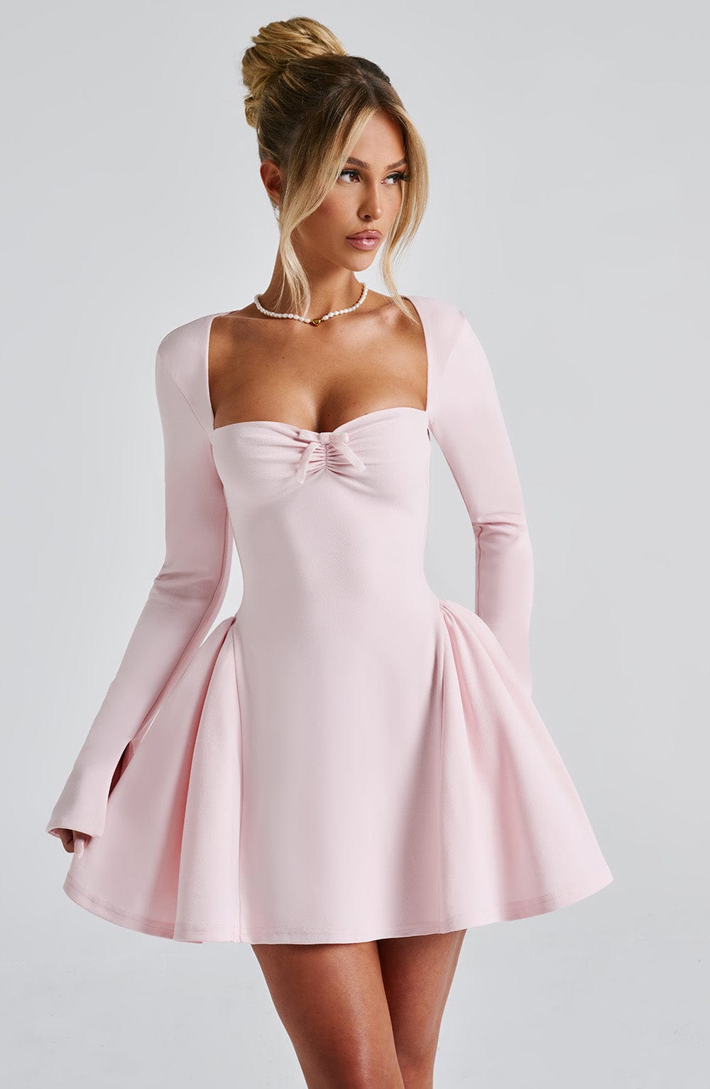 Megan Mini Elbise - Allık