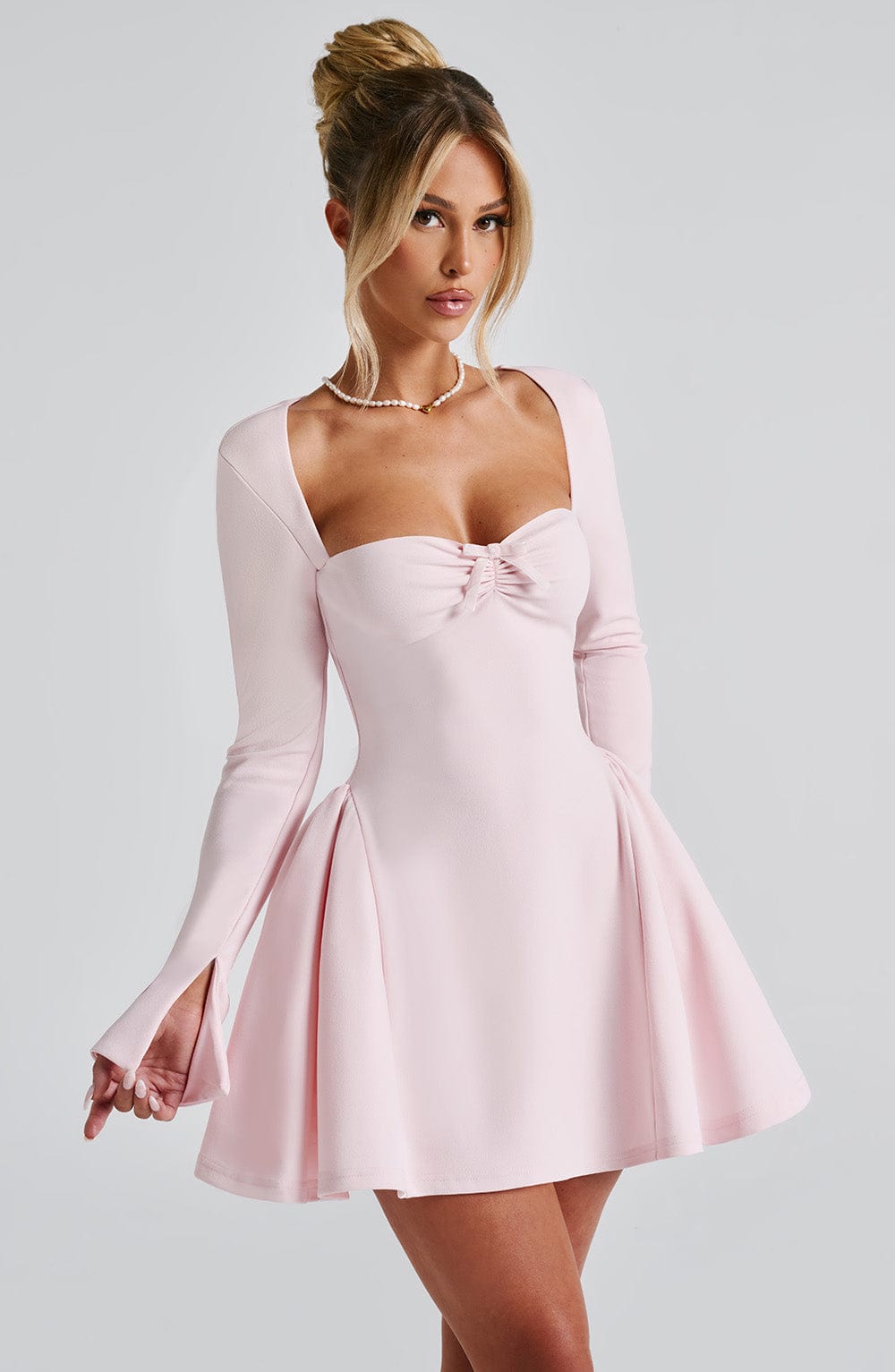 Megan Mini Elbise - Allık