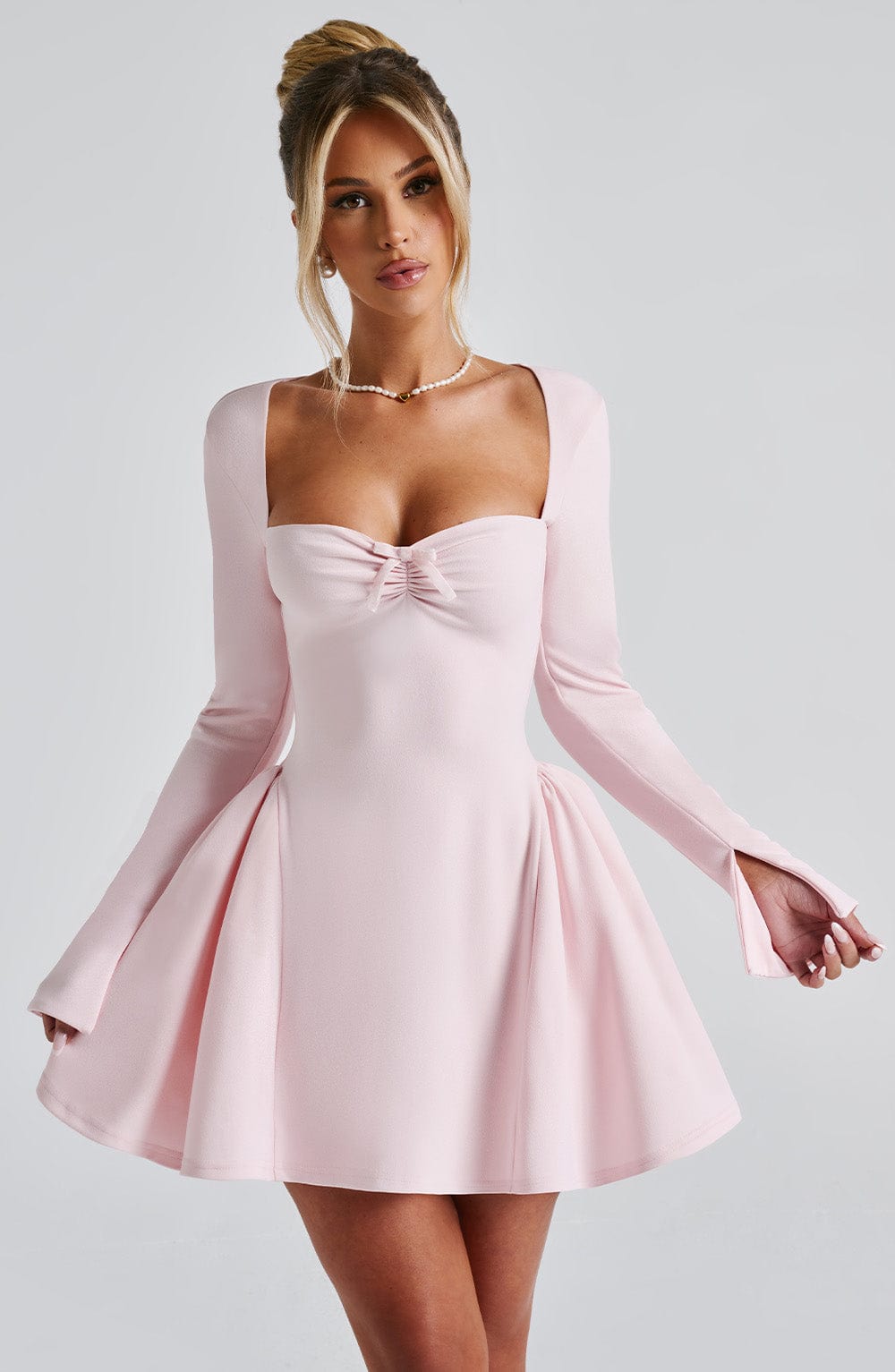 Megan Mini Elbise - Allık