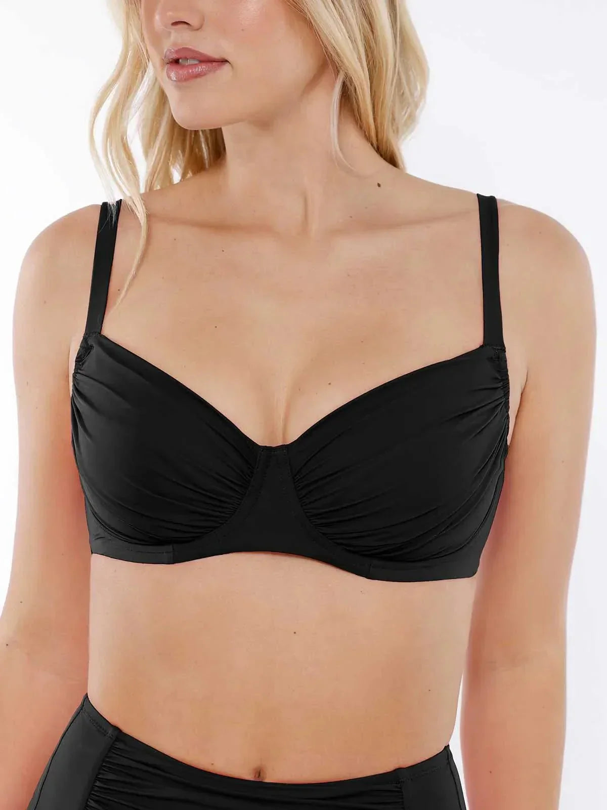 Şekillendirici Buruşuk Balenli Bikini Üstü