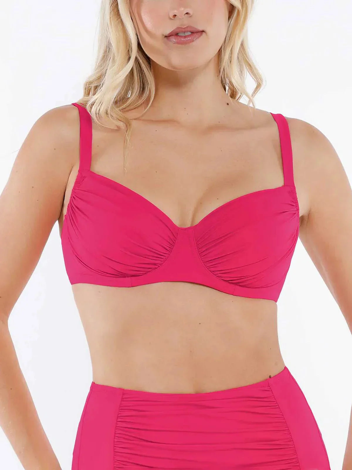 Şekillendirici Buruşuk Balenli Bikini Üstü