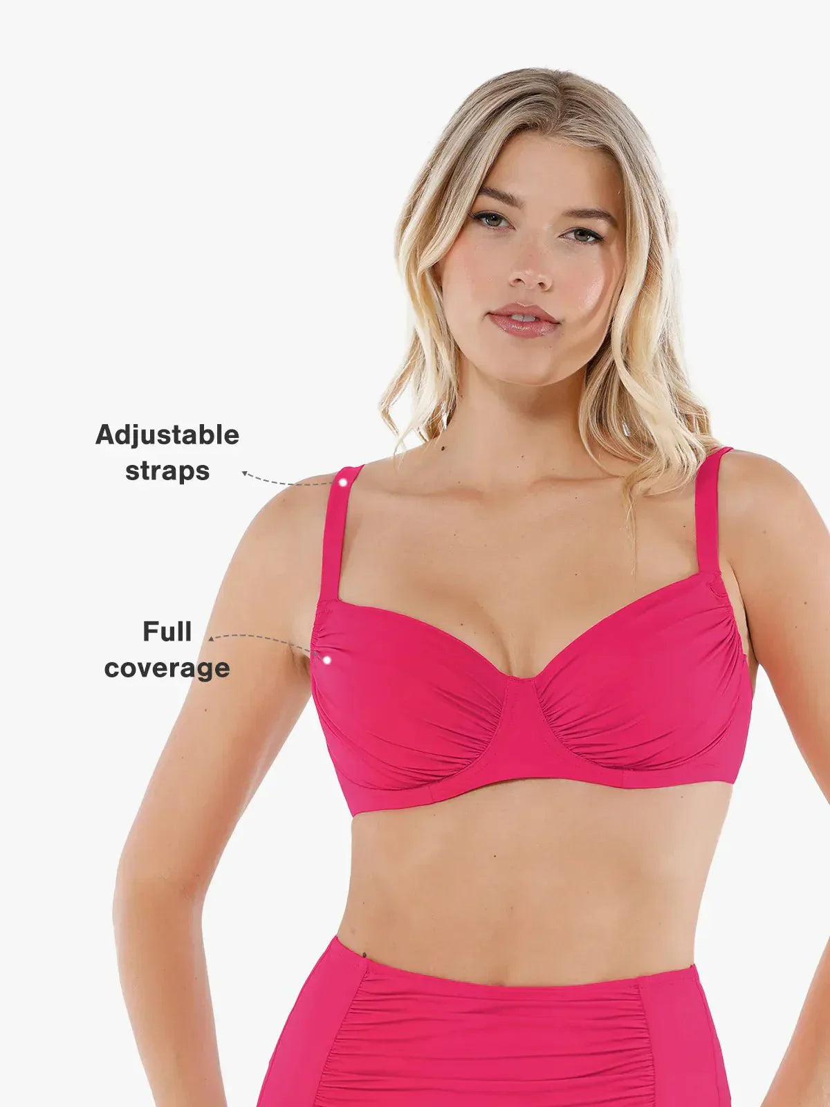 Şekillendirici Buruşuk Balenli Bikini Üstü