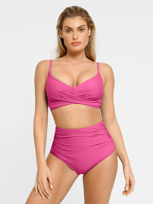 Şekillendirici Buruşuk Şekillendirici Bikini Üst Ve Alt Takımı